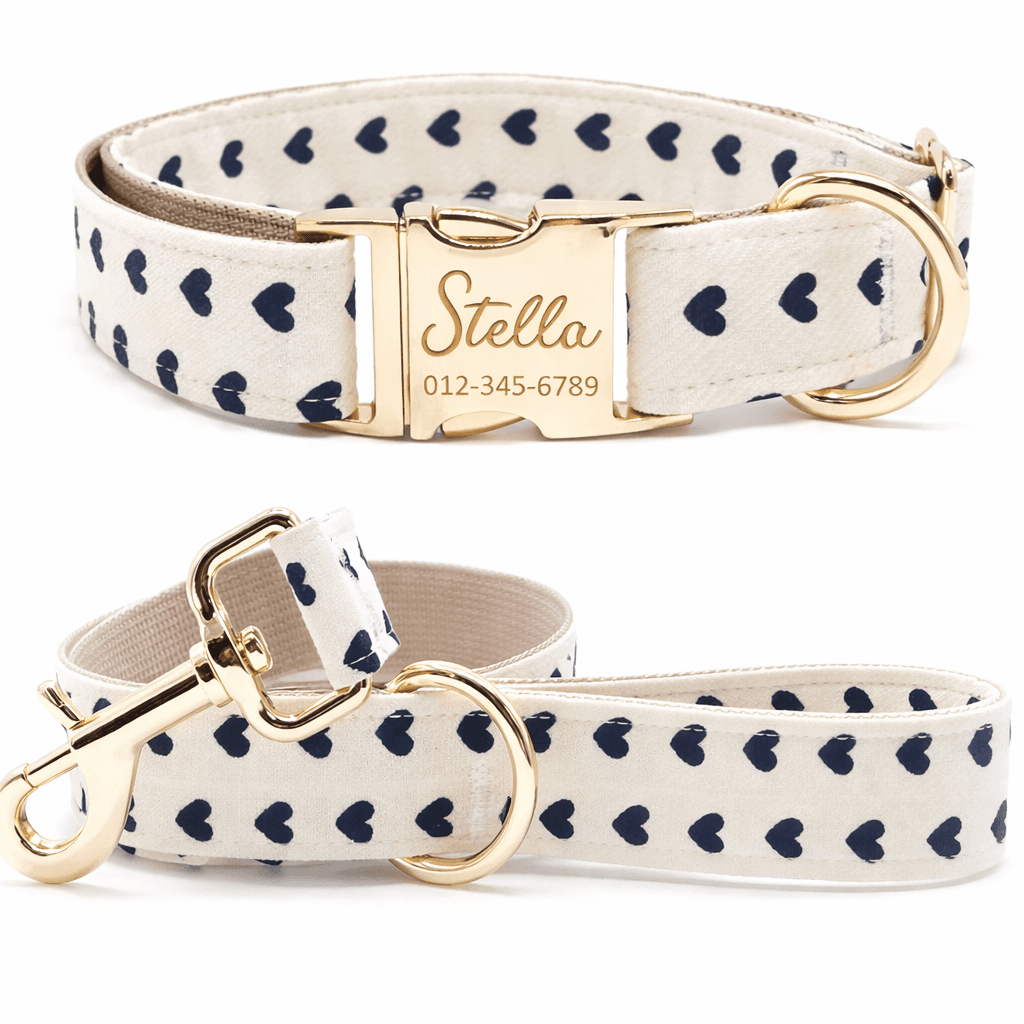 Personalized Dog Collar with Bow Tie