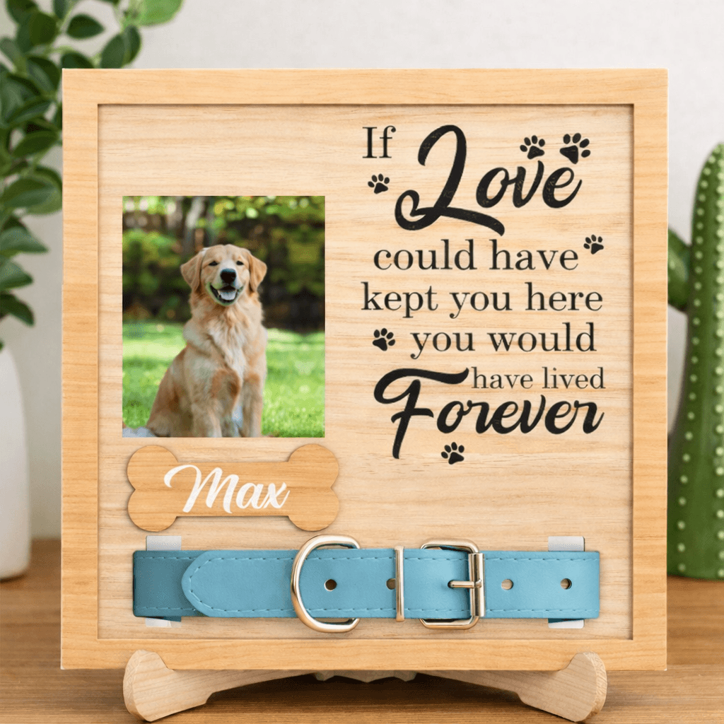 Personalized Pet Memorial Frame with Collar Holder